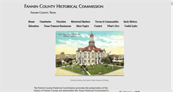 Desktop Screenshot of fannincountyhistory.org